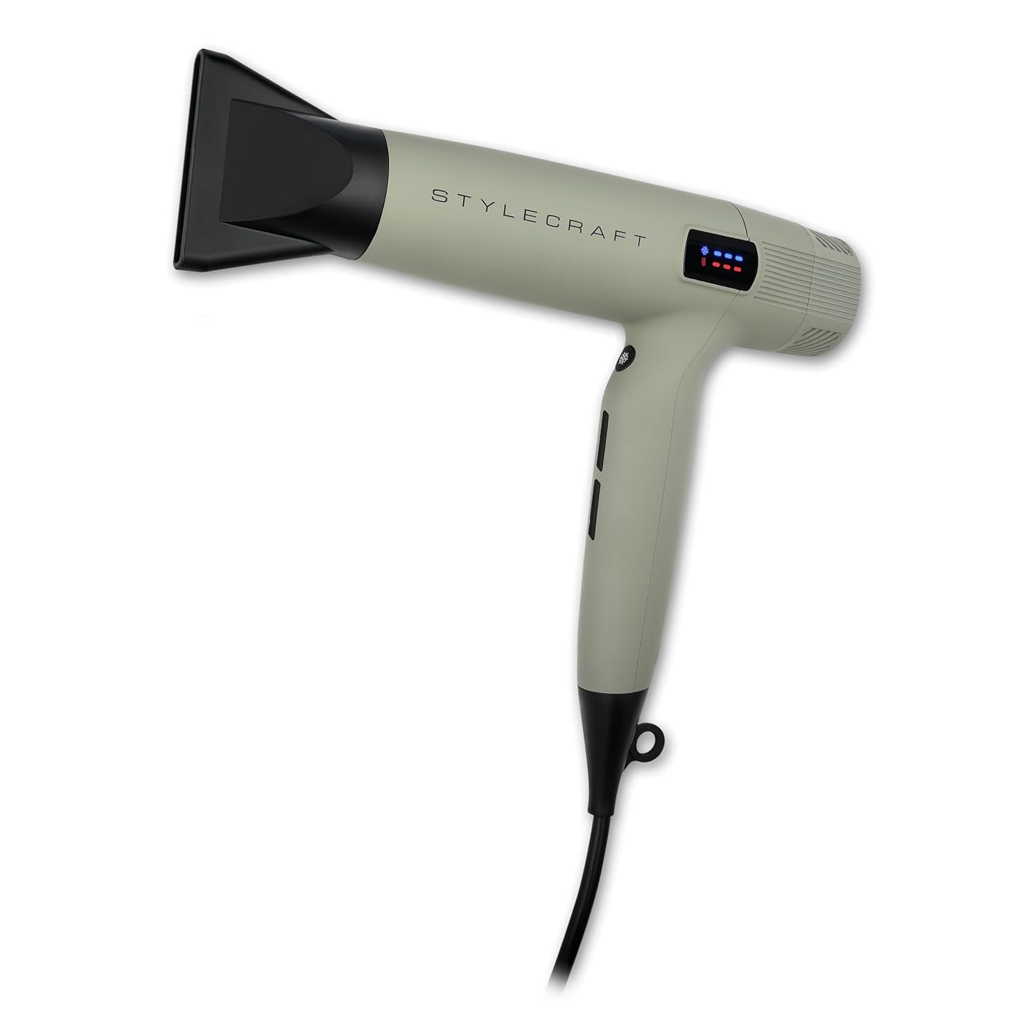 Professional Hair Dryer – Instinct-X with Brushless Motor & Digital Display, Sage Lightweight Blow Dryer, Jetliner X Silver Bullet with Digital Motor – Includes Nozzles & Diffuser